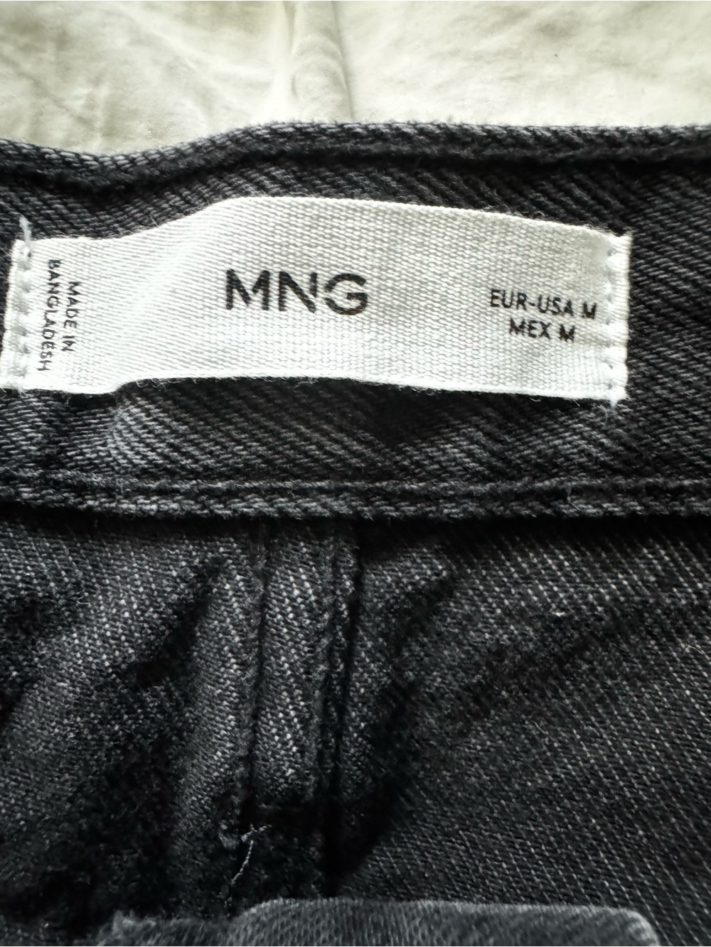Mango Black Front Slit  High-Waist Midi Denim Classic Skirt size Medium - Picture 8 of 8